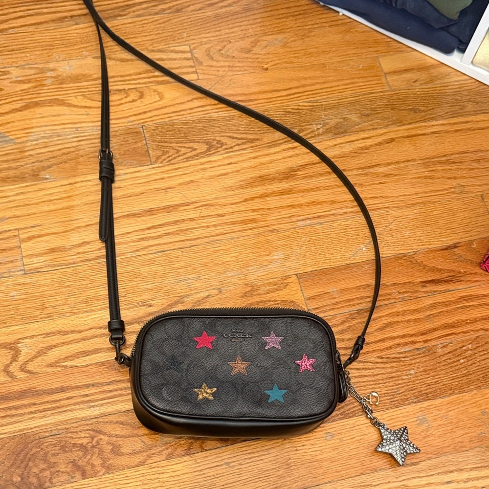 Coach Black Crossbody Bag with Colorful Stars